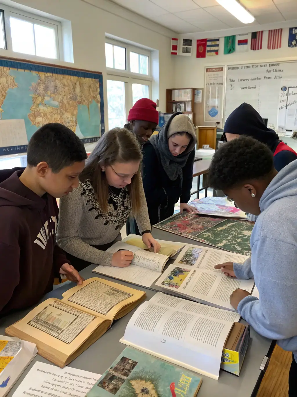 Children learning about local history and heritage in a workshop organized by the association at the old bakery.